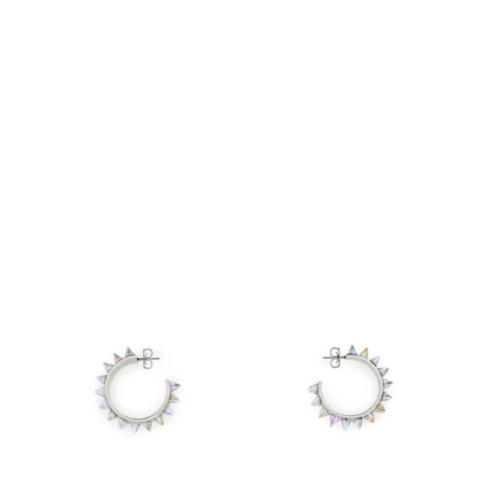 AMINA MUADDI Crystal Hoop Earrings Women SILVER